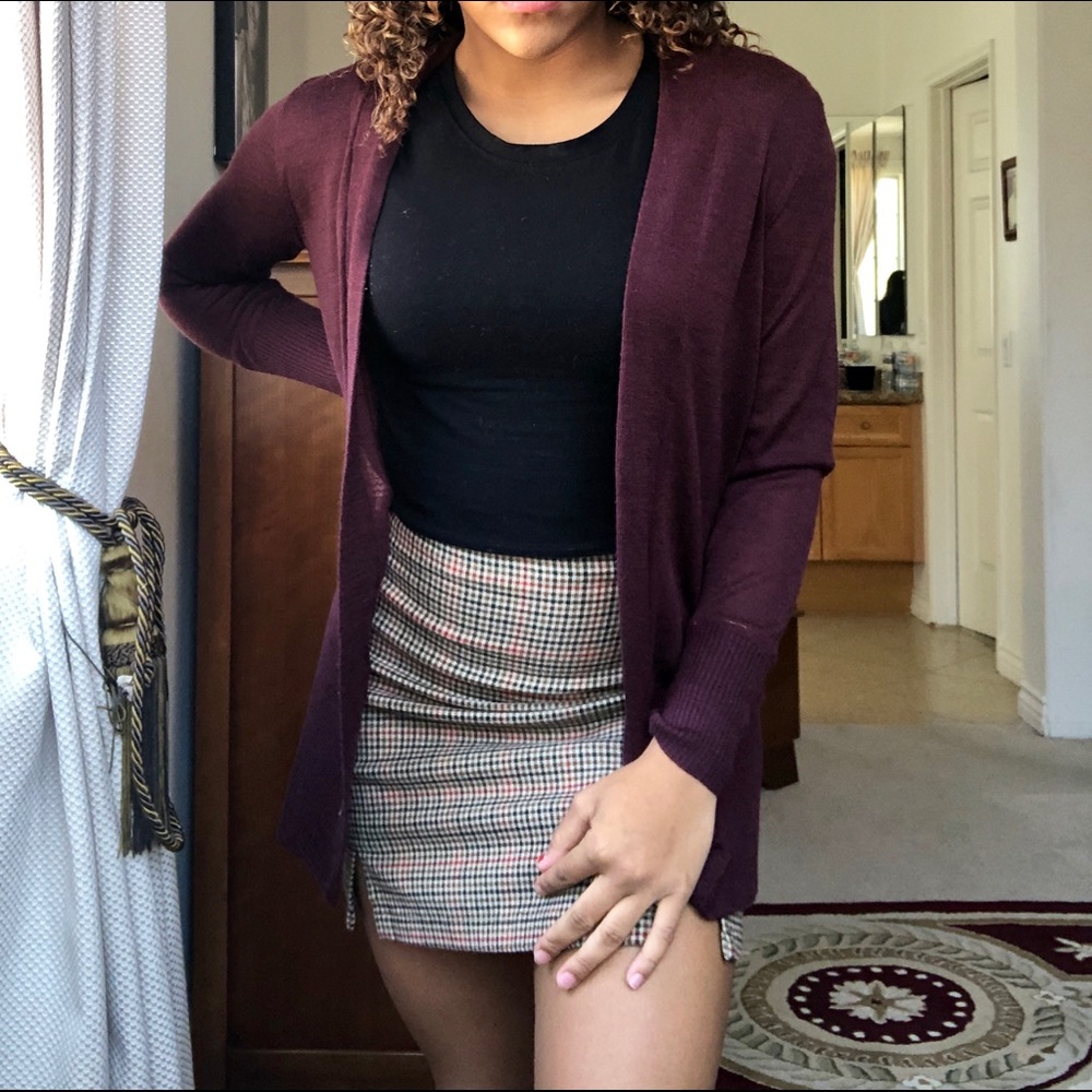 Ann Taylor Burgundy Cardigan